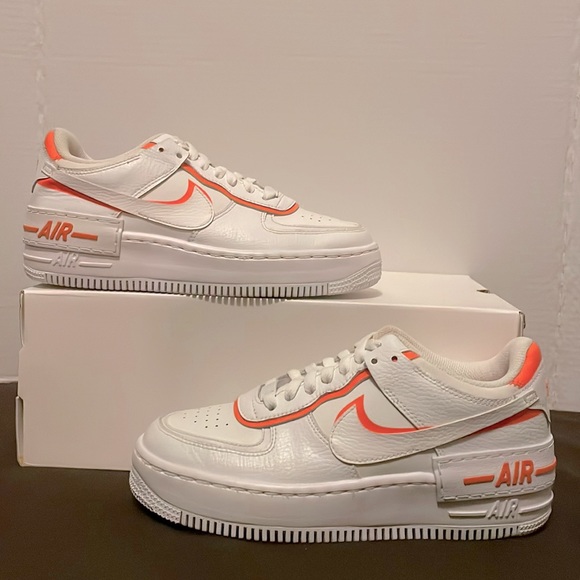 Nike Air Force 1 Low Shadow White Total Orange - Picture 1 of 8